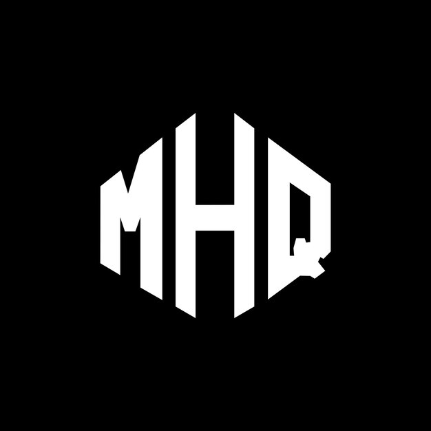 Diseño de logotipo de letra MHQ con forma de polígono MHQ polígono y forma de cubo diseño de logotipo MHQ hexágono patrón de logotipo vectorial colores blanco y negro MHQ monograma de negocios y logotipo de bienes raíces