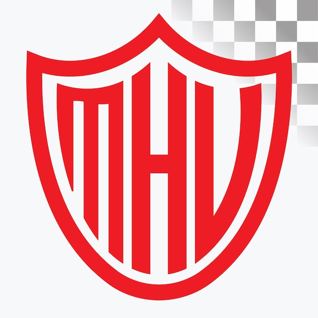 Diseño de logotipo de letra MHV