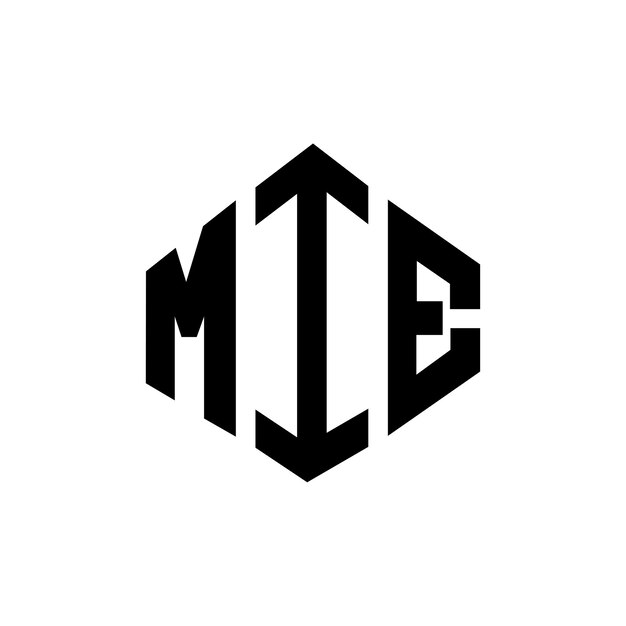 Diseño del logotipo de la letra MIE con forma de polígono MIE poligono y forma de cubo diseño del logotipo MIE hexágono plantilla del logotipo vectorial colores blanco y negro MIE monograma logotipo de negocios e inmobiliario