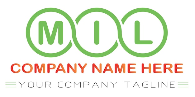 Diseño del logotipo de la letra MIL