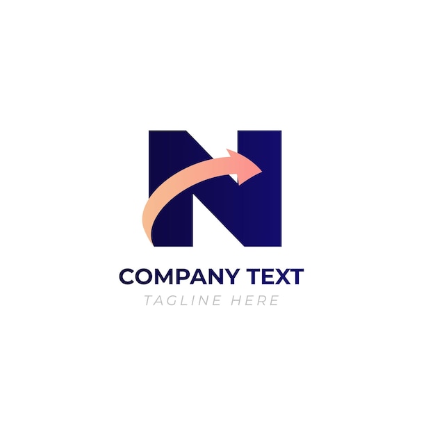 Diseño de logotipo de letra mínima con flecha de crecimiento para un negocio único y memorable