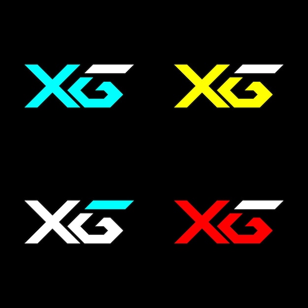 Diseño de logotipo de letra mínima XG