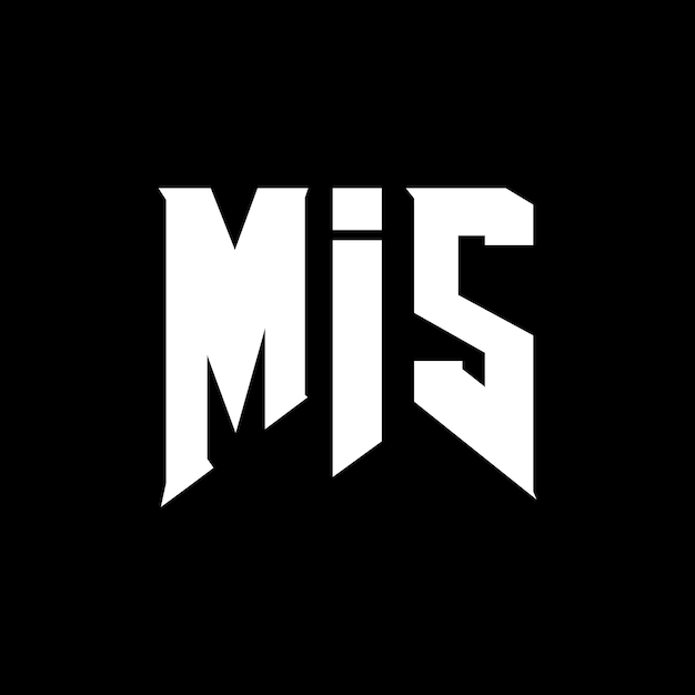 Diseño de logotipo de letra MIS para una empresa de tecnología Diseño del logotipo MIS combinación de colores blanco y negro MIS logotipo Vector MIS diseño MIS icono MIS alfabeto MIS tipografía diseño del logotipo