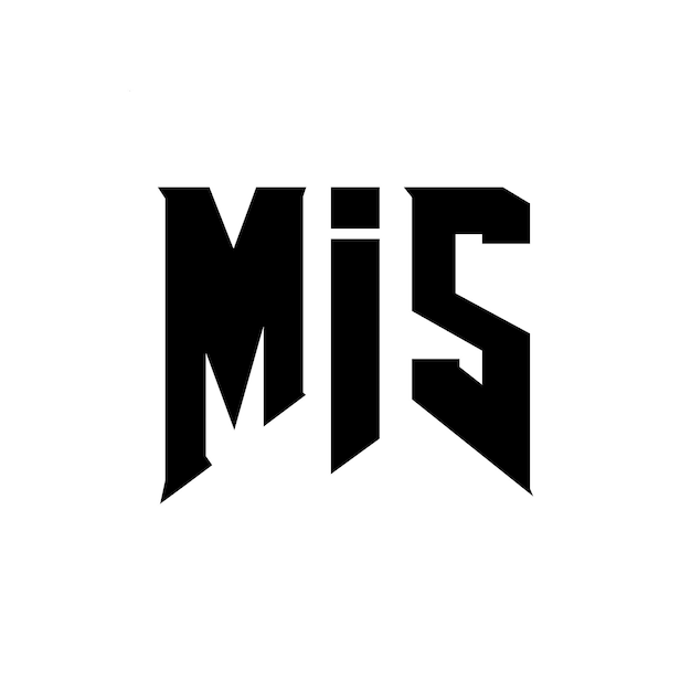 Diseño de logotipo de letra MIS para una empresa de tecnología Diseño del logotipo MIS combinación de colores blanco y negro MIS logotipo Vector MIS diseño MIS icono MIS alfabeto MIS tipografía diseño del logotipo