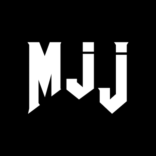 Diseño de logotipo de letra MJ para una empresa de tecnología Diseño del logotipo MJ Diseño de combinaciones de colores blanco y negro MJ Logotipo MJ Vector MJ diseño MJ Icon MJ Alfabeto MJ Tipografía diseño del logotipo