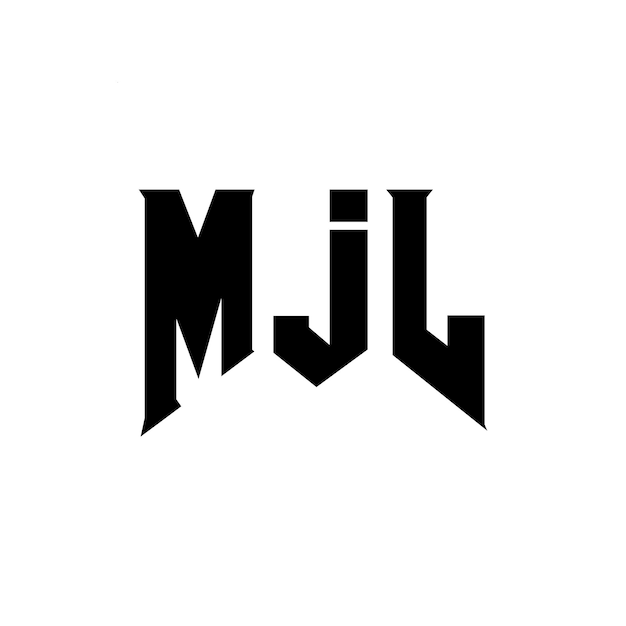 Diseño de logotipo de letra MJL para una empresa de tecnología Diseño del logotipo MJL Combinación de colores blanco y negro Logo MJL Vector MJL Diseño del icono MJL Alfabeto MJL Tipografía Logotipo