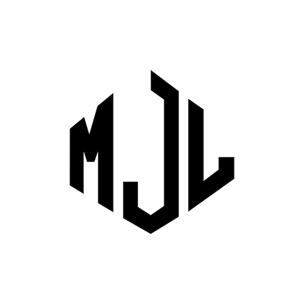 Diseño del logotipo de la letra MJL con forma de polígono MJL poligono y forma de cubo diseño del logotipo MJL hexágono patrón del logotipo vectorial colores blanco y negro MJL monograma negocio y logotipo de bienes raíces