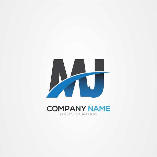 Diseño del logotipo de la letra MJM con un corte creativo Diseño creativo del logotipo
