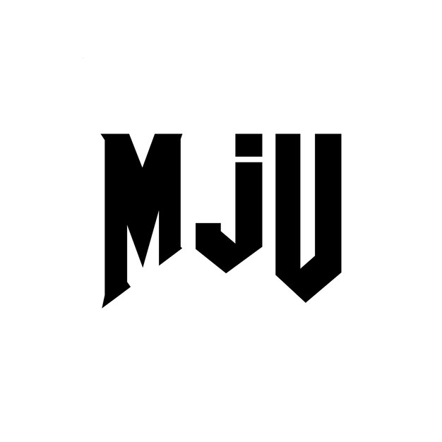 Diseño de logotipo de letra MJU para una empresa de tecnología Diseño del logotipo MJU Combinación de colores blanco y negro MJU Logo MJU vector MJU diseño MJU icono MJU alfabeto MJU tipografía diseño del logotipo