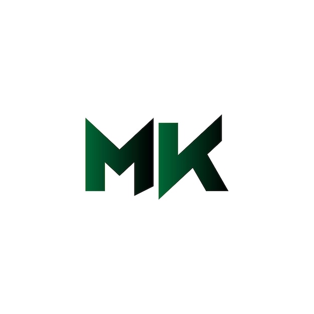 diseño del logotipo de la letra mk