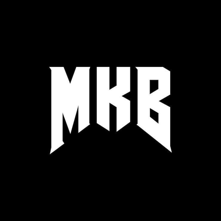 Vector diseño de logotipo de letra mkb para una empresa de tecnología diseño del logotipo mkb combinación de colores blanco y negro logotipo mkb vector mkb diseño del icono mkb alfabeto mkb tipografía diseño del logotipo