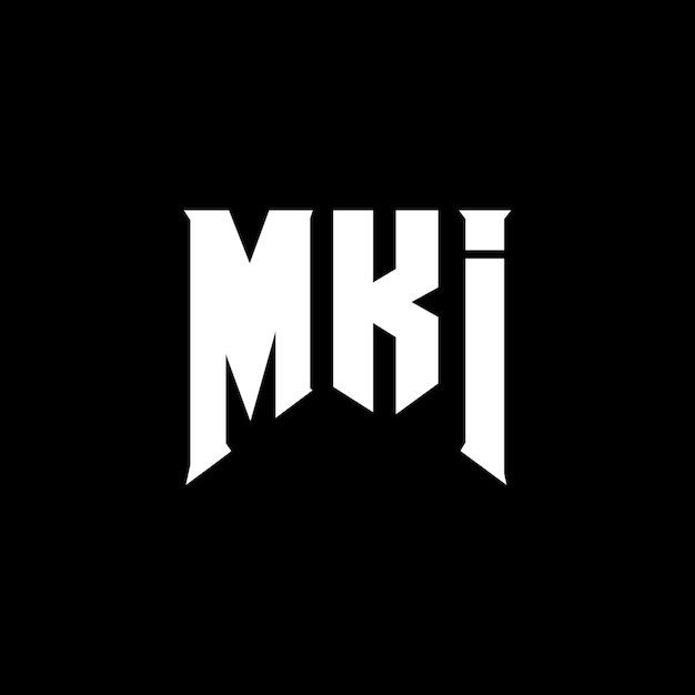 Diseño de logotipo de letra MKI para una empresa de tecnología Diseño del logotipo MKI combinación de colores blanco y negro Logotipo MKI Vector MKI Diseño del icono MKI Alfabeto MKI Tipografía diseño del logotipo