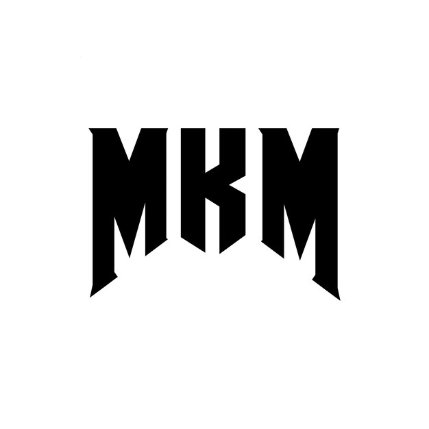 Diseño de logotipo de letra MKM para una empresa de tecnología Diseño del logotipo MKM combinación de colores blanco y negro Logotipo MKM Vector MKM Diseño del icono MKM Alfabeto MKM Tipografía diseño del logotipo