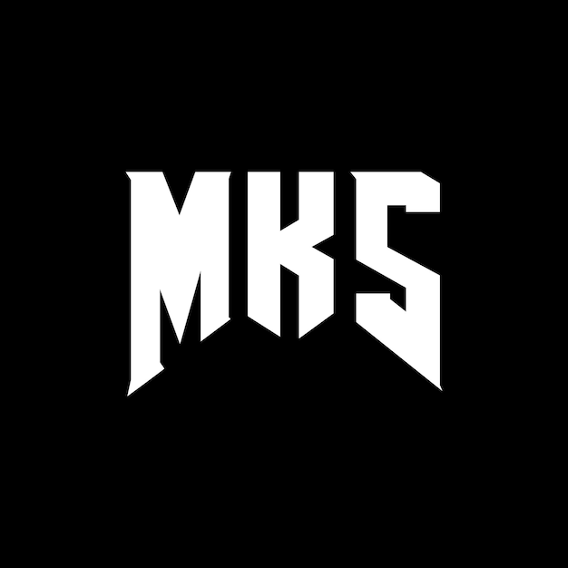 Diseño de logotipo de letra MKS para la compañía de tecnología Diseño de Logotipo MKS combinación de colores blanco y negro Diseño de diseño de logotipo MKS MKS vector Diseño de MKS icono MKS alfabeto MKS tipografía Diseño del logotipo