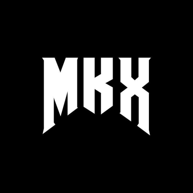 Vector diseño de logotipo de letra mkx para la compañía de tecnología mkx diseño de logotipo combinación de colores blanco y negro mkx logotipo mkx vector mkx diseño mkx icono mkx alfabeto mkx tipografía diseño de logotip