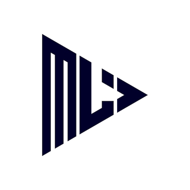 Diseño del logotipo de la letra ml