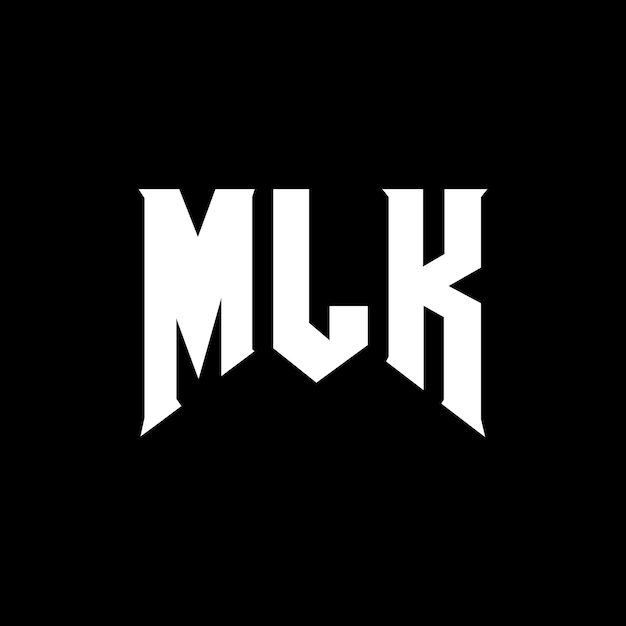 Diseño de logotipo de letra MLK para una empresa de tecnología Diseño del logotipo MLK combinación de colores blanco y negro Logotipo MLK Vector MLK Diseño del icono MLK Alfabeto MLK Tipografía diseño del logotipo