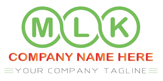 Diseño de logotipo de letra MLK