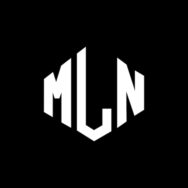 Diseño del logotipo de la letra MLN con forma de polígono MLN diseño del logotipo en forma de póligono y cubo MLN hexágono modelo de logotipo vectorial de colores blanco y negro MLN monograma de negocios y logotipo de bienes raíces