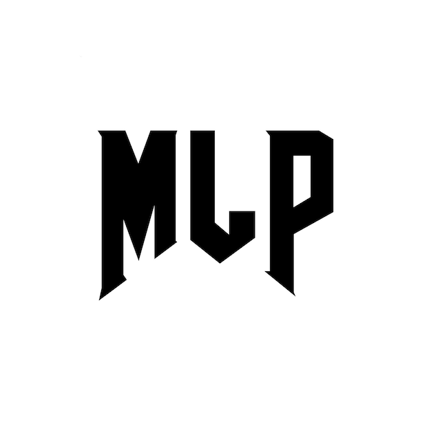 Diseño de logotipo de letra MLP para una empresa de tecnología Diseño del logotipo MLP combinación de colores blanco y negro Logotipo MLP Vector MLP Diseño del icono MLP Alfabeto MLP Tipo de logotipo Diseño