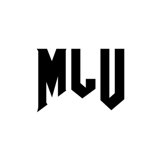 Diseño de logotipo de letra MLU para la empresa de tecnología Diseño de Logotipo MLU combinación de colores blanco y negro MLU logotipo MLU vector MLU diseño MLU icono MLU alfabeto MLU tipografía diseño de logotipo