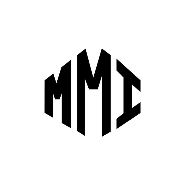 Diseño del logotipo de la letra MMI con forma de polígono MMI poligono y forma de cubo diseño del logotipo MMI hexágono modelo de logotipo vectorial colores blanco y negro MMI monograma negocio y logotipo de bienes raíces