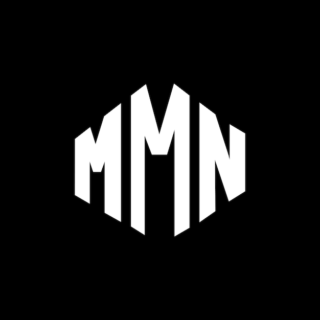 Diseño del logotipo de la letra MMN con forma de polígono MMN diseño del logotipo en forma de póligono y cubo MMN hexágono modelo de logotipo vectorial colores blanco y negro MMN monograma logotipo de negocios e inmobiliario
