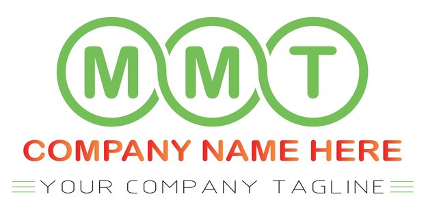 Diseño de logotipo de letra MMT