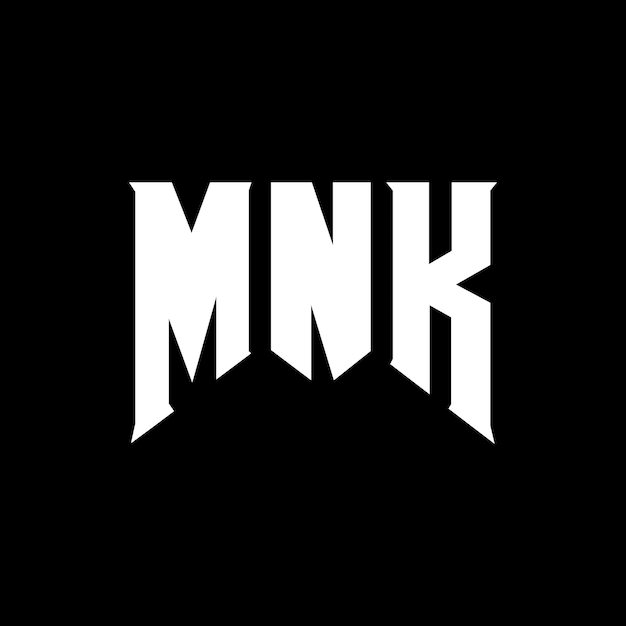 Diseño de logotipo de letra MNK para la empresa de tecnología Diseño de Logotipo MNK combinación de colores blanco y negro MNK logotipo MNK vector MNK diseño MNK icono MNK alfabeto MNK tipografía diseño de logotipo