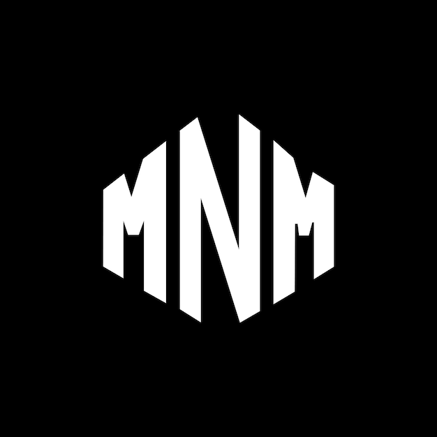 Diseño del logotipo de la letra MNM con forma de polígono MNM diseño del logotipo en forma de póligono y cubo MNM hexágono modelo de logotipo vectorial colores blanco y negro MNM monograma logotipo de negocios y bienes raíces