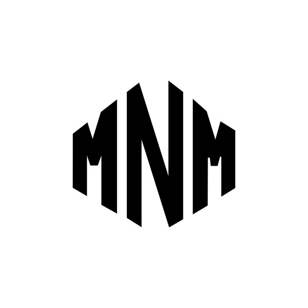 Diseño del logotipo de la letra MNM con forma de polígono MNM diseño del logotipo en forma de póligono y cubo MNM hexágono modelo de logotipo vectorial colores blanco y negro MNM monograma logotipo de negocios y bienes raíces