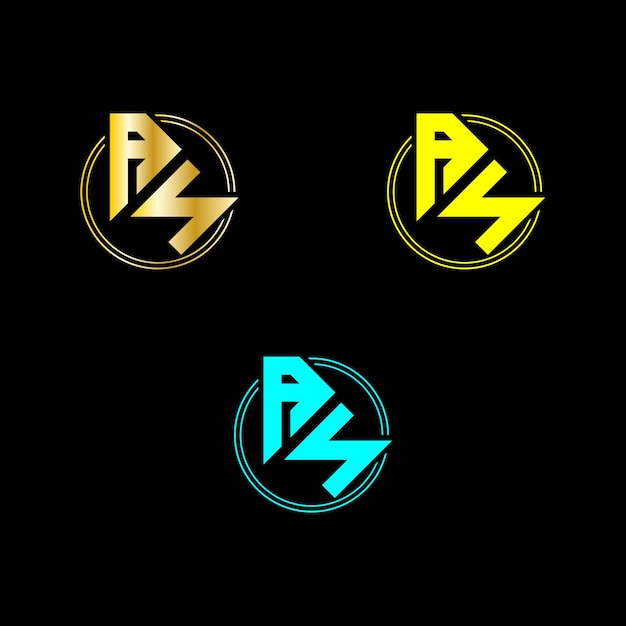 Un diseño de logotipo de letra de moda con círculo