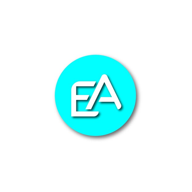 Diseño del logotipo de la letra de moda de EA