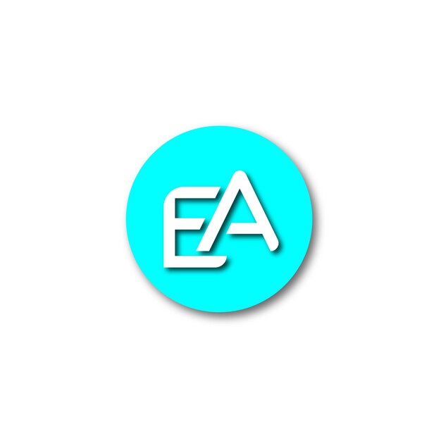 Vector diseño del logotipo de la letra de moda de ea