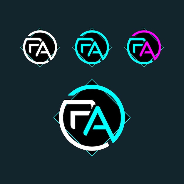 Vector diseño de logotipo de letra de moda pa ap