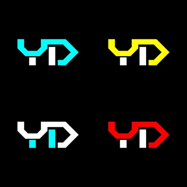Diseño de logotipo de letra de moda YD
