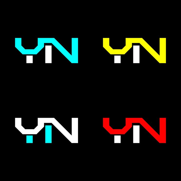 Vector diseño de logotipo de letra de moda yn