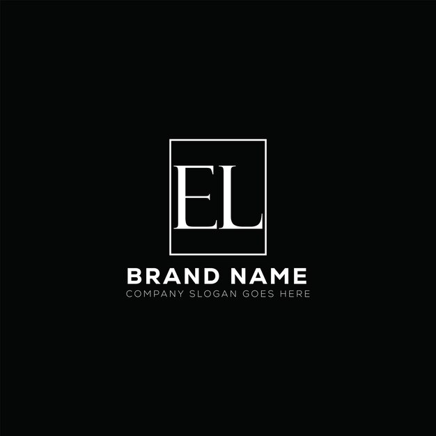 Diseño del logotipo de la letra EL Modelo vectorial del logotipo del monograma de negocios y bienes raíces EL