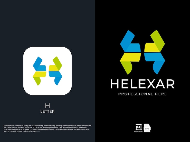 Vector diseño de logotipo de letra moderna h