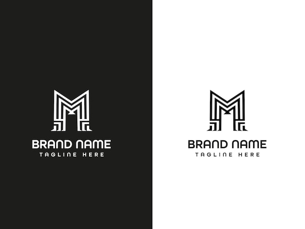 Diseño de logotipo de letra moderna