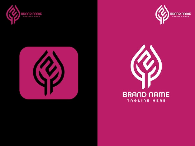 Diseño de logotipo de letra moderna