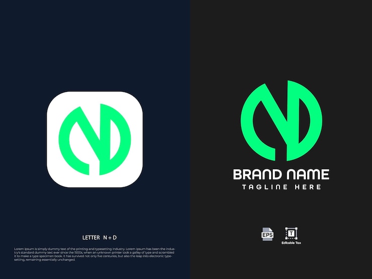 Vector diseño de logotipo de letra moderna