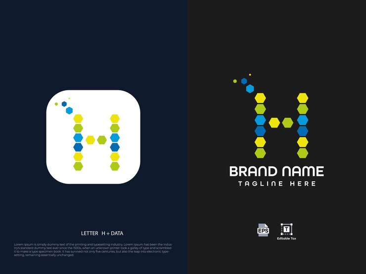 Vector diseño de logotipo de letra moderna