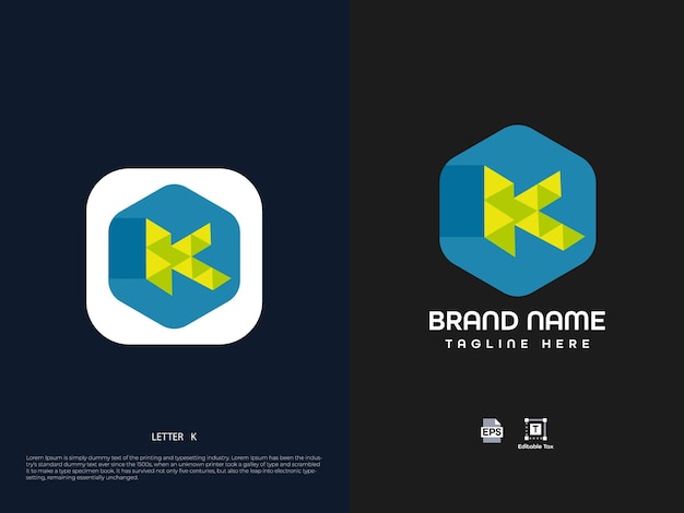 Diseño de logotipo de letra moderna