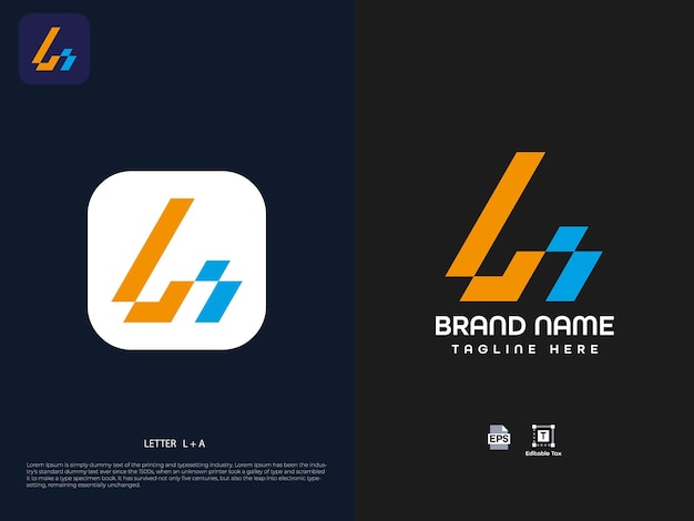 Diseño de logotipo de letra moderna