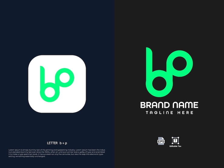 Vector diseño de logotipo de letra moderna