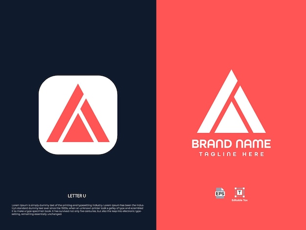 un diseño de logotipo de letra moderno