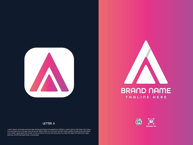 un diseño de logotipo de letra moderno