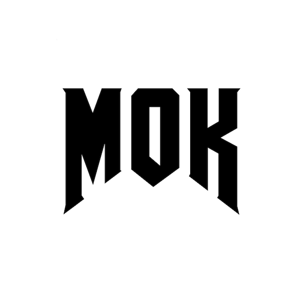 Diseño de logotipo de letra MOK para una empresa de tecnología Diseño del logotipo MOK combinación de colores blanco y negro MOK logotipo Vector MOK diseño MOK icono MOK alfabeto MOK tipografía diseño del logotipo