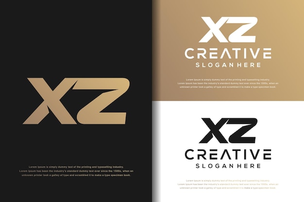 Diseño de logotipo de letra de monograma abstracto